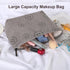 Cosmetic bag Makeup bag Preppy Cute Corduroy Toiletry bag for women travel essentials (greygrey)...