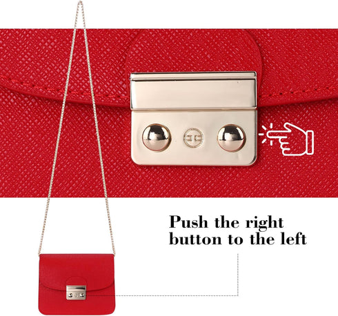 Crossbody Bag for Women Vegan Leather Handbag Fashion Sling Shoulder Purse with Chain...
