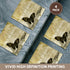 3dRose cst_164525_3 Cafe De Paris Vintage Butterfly Chic Art-Ceramic Tile Coasters, Set of 4...
