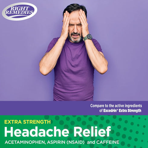 Extra Strength Headache Relief Geltabs with Acetaminophen, Aspirin (NSAID) & Caffeine, Value Pack (200 Geltabs), Muscle Aches, Back & Body Pain Re...
