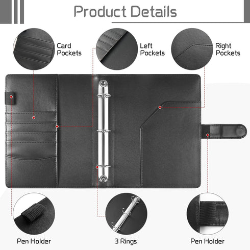 100 Envelopes Money Saving Challenge Binder with Laminated Tracker, Budget Binder with Cash Envelopes, Easy and Fun Way to Save $5,050 (Black)...