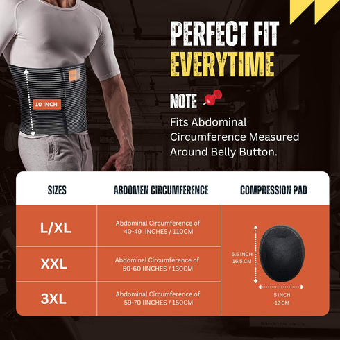Everyday Medical Plus Size Umbilical Hernia Support Belt I Pain and Discomfort Relief from Umbilical, Navel, Ventral and Incisional Hernias I Hern...