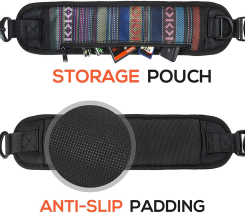 waka Camera Neck Strap with Quick Release and Safety Tether, Adjustable Camera Shoulder Sling Strap for Nikon Canon Sony Olympus DSLR Camera - Ret...