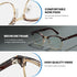 Cyxus Blue Light Glasses Men Retro Semi Rimless Clear Blue Light Glasses for Computer Eye Strain Gaming Glasses Anti Harmful Blue Light for Men Wo...