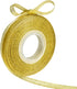 Glitter Metallic Gold Ribbon 1/4 Inch 25 Yards, Sparkly Fabric Ribbon Perfect for Crafts, Sewing, Gift Package Wrapping for Christmas, Easter, Val...