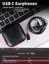 USB C Headphone for Samsung S23 FE S22 S21 S20 A53 A54 Wired Earbuds Magnetic in-Ear Type C Earphone with Microphone Volume Control Bass Stereo No...