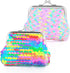 Prasacco 2 Pcs Sequin Coin Purses Reversible Sequin Mini Wallet with Kiss-Lock Closure Colorful Change Coin Purse Bag Handbags for Kids Girls Wome...