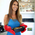 BPA-Free Silicone Oven Mitts Ultra Heat Resistant up to 500°F - Oven Mitts with Thick Cotton Liner - Long Slip Resistant Pot Holders, Flexible Ove...
