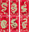 Red Envelopes Chinese New Year Dragon 2024, Lunar New Year of the Dragon Envelope Large Interoffice Envelopes Red Packet Hong Bao with 6 Different...