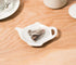 HIC Kitchen Tea Bag Holder Caddy, Fine White Porcelain, Teapot Design...