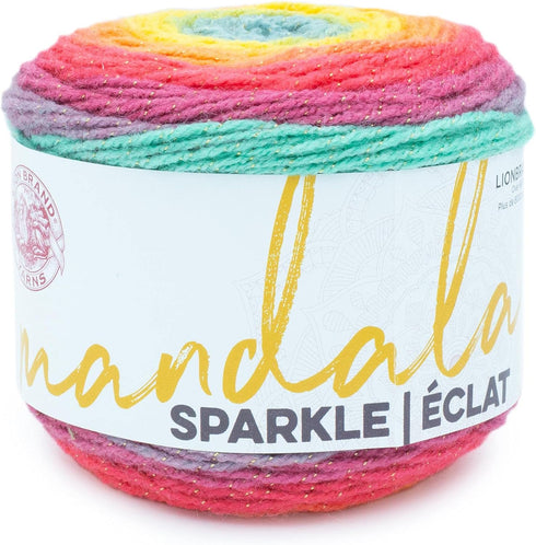 (1 Skein) Lion Brand Yarn Mandala Sparkle Yarn, Crux...