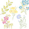 Stencils for Walls: Flower Set Stencil, 10 x 10 inch (L) - Classic Flower Designs...