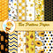 Konsait 24 Sheets Bee Scrapbook Paper 12x12 Yellow Pattern Paper Double Sided Scrapbook Paper Craft Paper for DIY Bee Tissue Paper Bee Birthday Pa...