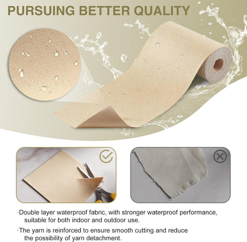 Canvas Repair Tape 4×70 Inch Waterproof Self-Adhesive Fabric Repair Patch for Repairing Boat Covers,Tents,Patio Umbrellas,Car Seats,Luggage,Sofas....