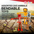 Bendable Zoo Animal Figures Toys - 12 Pack - Durable Plastic Jungle Animals Figures - Engaging & Bendable Rainforest Creature Toys - Educational F...