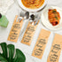 Gueevin 100 Pcs Tomorrow Will Be The Best Day Ever Wedding Paper Silverware Bags Utensil Holder Rustic Cutlery Pouch Bag for Wedding Rehearsal Din...