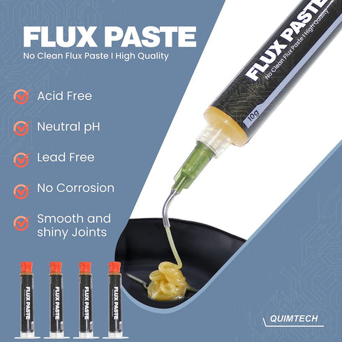 Solder Flux Syringe (10 g.) I Solder Paste I Soldering Flux I Electrical Solder I No Clean Flux Paste I Rosin Flux I Soldering Flux for Electronic...