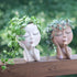 SnugMaker Face Planter Pots Head Planter, Succulent Planters, Face Flower Pot Head Planter for Indoor Outdoor Plants with Drainage Hole Closed Eye...