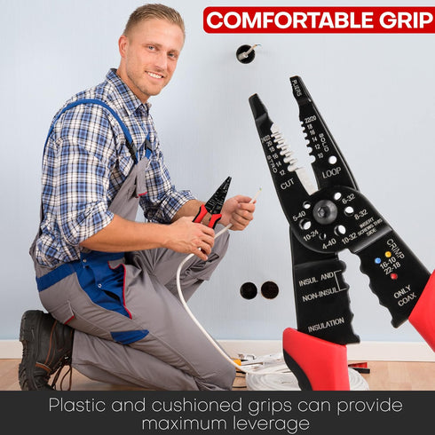 Wire Stripper Cutter Wire Stripping Tool - 8 Inch, Multi-Function Hand Tool?Professional Handle Design And Refined Craftsmanship.,XT-1-001...