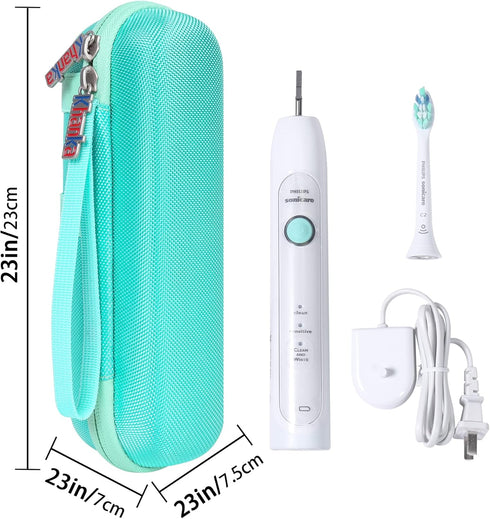 khanka Hard Electric Toothbrush Travel Case with 2 Pack Toothpaste Cap, Compatible with Philips Sonicare ProtectiveClean 4100 5100 5300 6100 6500,...