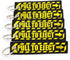 PULL TO EJECT Key Chain - Black/Yellow - 5 PCS...