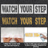 Watch Your Step Stencil, Large Watch Your Step Sign Reusable Letter Stencil Paint Stencil Safety Stencils Warning Sign Stencil for Walls Floors St...