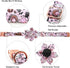 Lionheart glory Halloween Dog Collars with Flower Fall Dog Collar Pink Collar Flowers Girl Boy Pet Collar for Medium Dogs Duty Adjustable Flower D...