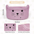 2 PCS Small Woven Basket Cat Ear Basket, Animal Cotton Rope Storage Basket with Cat Ears, Round Decorative Storage Baskets Cute Cotton Rope Cat Ba...