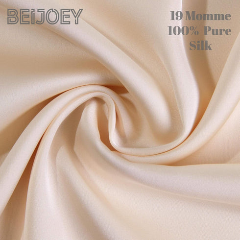 100% Mulberry Silk Pillowcase Set of 2 for Hair and Skin,with Hidden Zipper,Both Sides 19 Momme 600 Thread Count Natural Silk Pillow Cover,Soft Br...