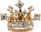 Knighthood Men's Golden Crown With Stone Detailing Lapel Pin/Brooch Golden...