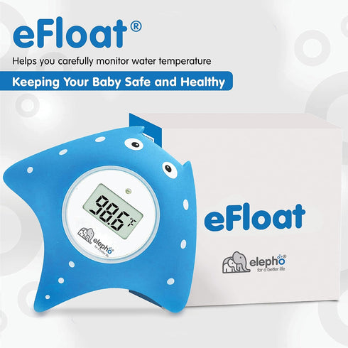 Elepho eFloat Digital Baby Thermometer for Bathtub | Accurately Monitors Water & Room Temperature + Acts as Kids Bath Toy | Waterproof Device Aler...
