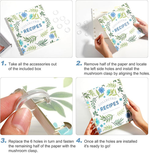CAGIE Recipe Book to Write in Your Own Recipes Spiral Hardcover Personal Blank Recipe Notebook with Tabs for Family Cooking Lover, 120 Pages, 7.5×...