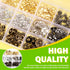 Keadic 152Pairs 3 Style Sewing Hooks and Eyes Closure Assortment Set, 9/10/12mm Metal Snaps Buttons Fasteners Press Studs Clothing Fixing Tools fo...