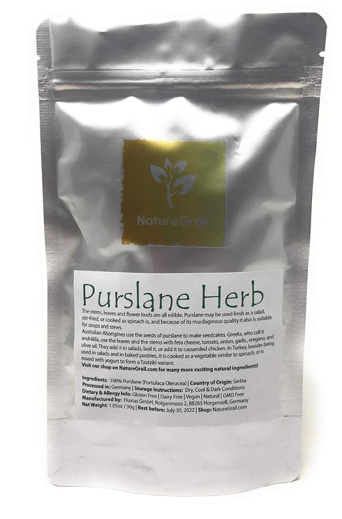 Purslane Herb - Dried And Cut Vegetable Similar To Spinach - Mix It With Yogurt To Make Tzatziki - Ingredients: 100% Purslane (Portulaca Oleracea)...