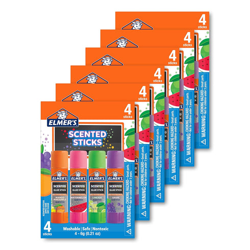 Elmer’s Scented Glue Sticks, Safe, Nontoxic School Glue, 4 Count (6g each)...