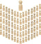 75 Pieces Wood Peg Dolls Unfinished Wooden People Craft Blank Family Figures 5/8 x 1-3/4 inch...