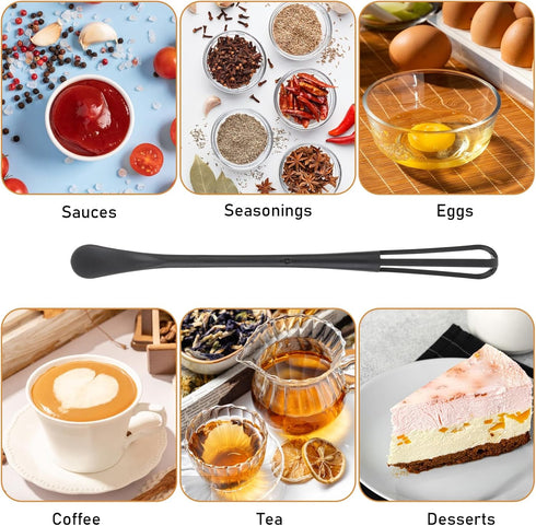 3 Pcs Tiny Whisk, Whisk Tool, Multifunctional Small Whisks for Cooking, Mini Whisk, Mini Small Wisk for Blending, Whisking, Beating Ingredients, M...