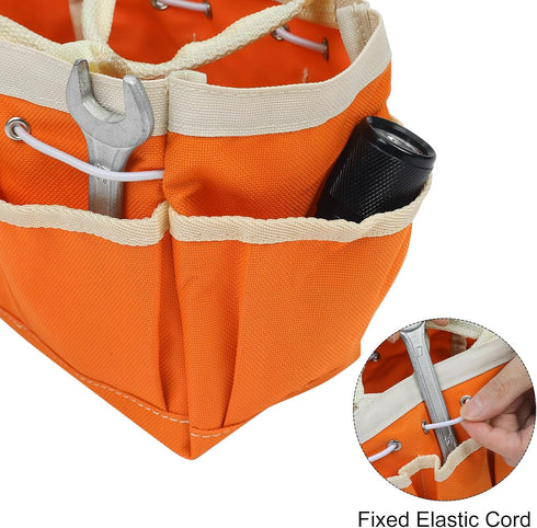 Small Garden Tool Bag 7.5" x 4" x 5" Large Oxford Waterproof with Pockets Garden Tote Bag Gardening Plant Tool Organizer Storage Carrier Store for...