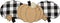 Elrene Home Fashions Burlap and Check Pumpkin Centerpiece Table Runner, 13" x 36", Black and White...