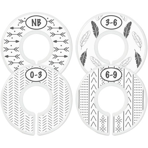 Baby Closet Size Dividers - 7X Boho Nursery Closet Dividers for Baby Clothes - Bohemian Nursery Decor - Baby Closet Dividers for Boy or Girl - [Bo...