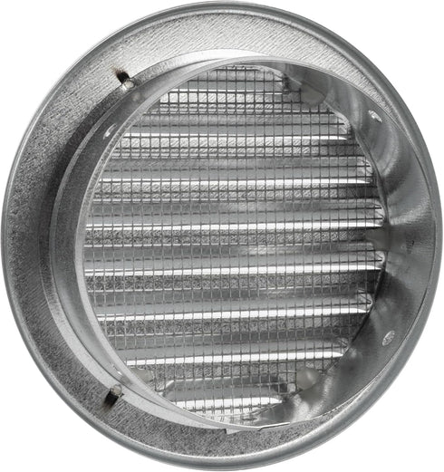 Vent Systems 4'' Inch Galvanized Steel Soffit Vent Cover - Round Air Vent Louver - Ventilation Grille - Integrated Insect Screen - HVAC Vents for ...