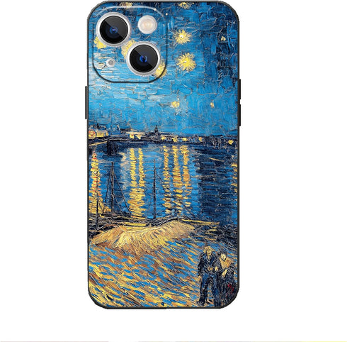 Compatible with iphone 15 Case, Van Gogh Starry Night Over The Rhone Landscape Phone Case Cover...