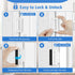 Home Security Door Lock, Childproof Door Reinforcement Lock, for Extra Home Security and Privacy, White, 2 Pack...
