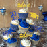 Blue Graduation Cupcake Toppers Party Decorations Glitter Hat Congrats Cake Picks Supplies 24 Pack...