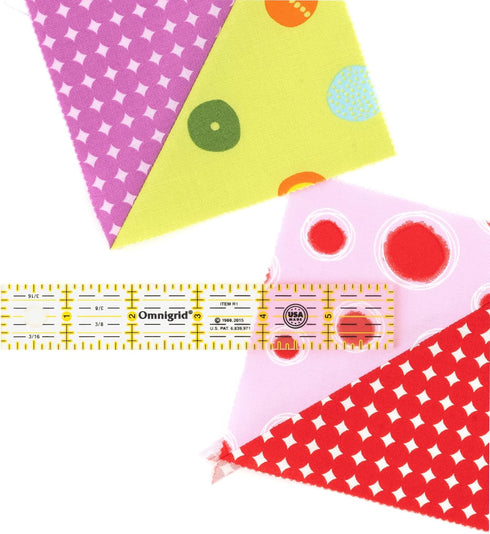 Omnigrid 1 x 6, Clear Quilting and Sewing R1 1 6-Inch Ruler, 1" x 6", Yellow...