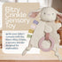 Itzy Ritzy - Bitzy Crinkle Sensory Toy Bunny with Crinkle Sound for Babies & Toddlers - Features Soft Braided Teething Ring & Textured Ribbons, De...