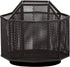Annova Mesh Desk Organizer Rotate with 5 Compartments Spinning Tidy Candy/Pen Holder Office, Art Supply, Storage, Classroom, Home (Black)...