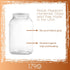1790 Large Glass Jars with Lid - Wide Mouth 1 Gallon Glass Jar with Lid - Glass Gallon Jar for Kombucha & Sun Tea - Gallon Mason Jars are Large Gl...