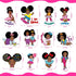 12 Pcs Black Girl Iron on Patches T Shirt Iron on Transfer Decals Clothing Stickers for DIY Women Girl Coat Backpack Jackets Decoration(Classic St...