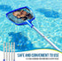 Pool Net - Pool Skimmer Net with 5 Section Adjustable Telescopic Aluminum Pole?22.21''- 67.59'', Skimmer Net with Fine Mesh Net, Pool Leaf Net...
